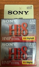 Sony Hi8 60 Digital8 HMP 120 min Blank Video Tapes 2 Pack Sealed NEW Color&sound