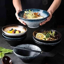 Pottery bowl 700ml 5 sets Japanese tableware for ramen M250423 234 Made in Japan