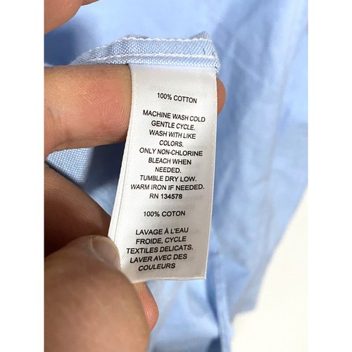 Vineyard Vines Button Shirt Blue Chambray Whale Boys Large 16 Coastal Preppy - Picture 9 of 9