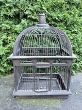 Vintage LARGE BIRD CAGE VICTORIAN STYLE  FOLK ART Decor