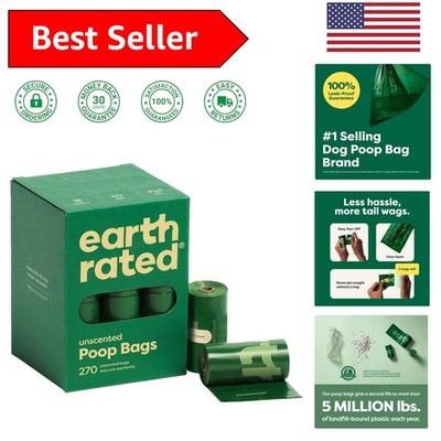 Eco-Friendly 270 Count Leak-Proof Dog Waste Bags - Unscented Convenience