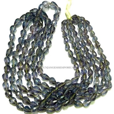 Alexandrite Beads Color Changing Gemstone Alexandrite Faceted Teardrop Beads