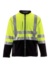 RefrigiWear Mens High Visibility Insulated Softshell Jacket MEDIUM BLK/LIME