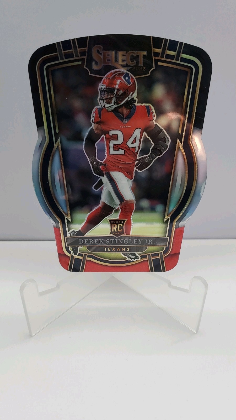 2022 Select Football Derek Stingley Jr. Club Level Red & Black Die-Cut #262 (RC)