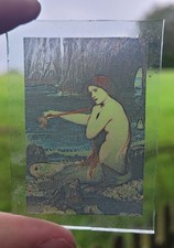 Stained Glass Mermaid piece traditional kiln fired clear glass mermaids