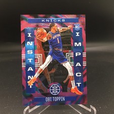 Obi Toppin 2020-21 Panini Illusions Instant Impact Pink 2 #/25 Knicks Rookie