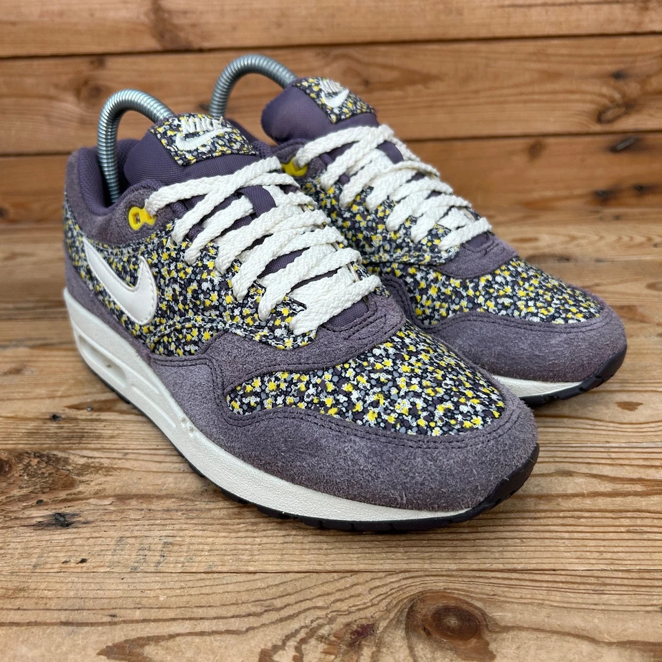 Nike Trainers Womens Size UK 4 Air Max 1 Liberty of London Plum Floral Shoes - Image 3 of 4