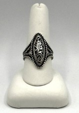 Sterling Silver Carolyn Pollack Filigree Ring   Size 9.5