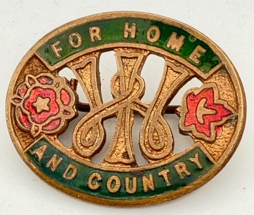 WW1 Women's Institute "For Home And Country" Enamelled Lapel Badge (W O Lewis)