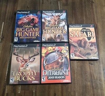 Cabela's PS2 LOT OF 5: African Safari, Trophy Bucks, Big Game Hunter, Deer Hunt 