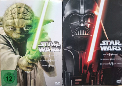 2x 3-Disc-Set STAR WARS Episode I bis VI, 6 DVD's in 2 Schuber, Lucasfilm Ltd.