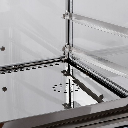 NEW PORTABLE COMMERCIAL 4 SIDE GLASS BUN/ HOT DOG/ DIM SIMS STEAMER 2YRS WTY - Picture 6 of 6