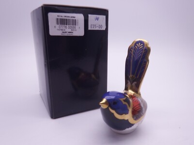 ROYAL CROWN DERBY FAIRY WREN BRIEFBESCHWERER