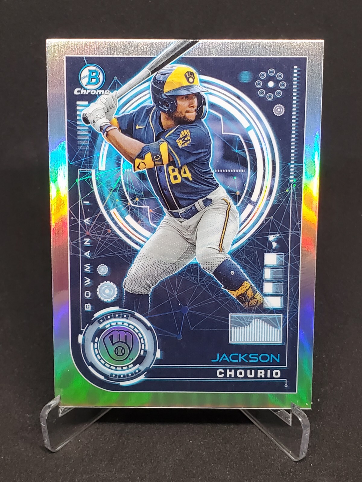 2024 Bowman JACKSON CHOURIO Bowman AI Insert. #16. Milwaukee Brewers.