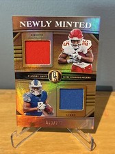 2020 Gold Standard D’Andre Swift, CE Helaire Newly Minted Dual Patch 59/249 RC