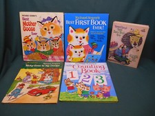 Richard Scarry 5 book lot Best Story Book Mother Goose First Book Counting
