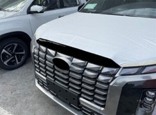 Front Engine Hood Grille Strip Refit For Hyundai Palisade 2020-2024 Bright Black