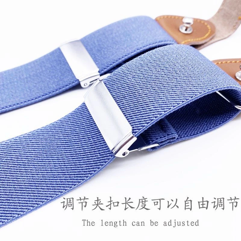 Traje con clip de correa para hombre cinturón con tirantes elástico grueso antideslizante retro para hombre Foto 3 de 4