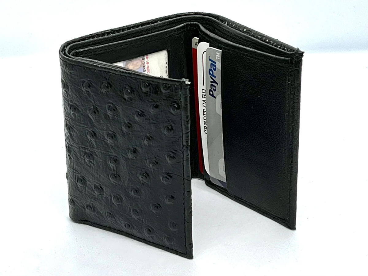AfitLulu Portafoglio Uomo Pelle Ultra Sottile Porta Carte Di Credito, Flip Magico Portacarte Uomo, Tripla Piegatura Porta Biglietti Da Visita Con 6 Slots Per Carte E Finestra ID (Nero - Foto 10
