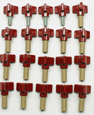 Qty 20 New 3/8-16 Red Tri-Wing Knob for Shop Use or AMMCO Brake Lathe