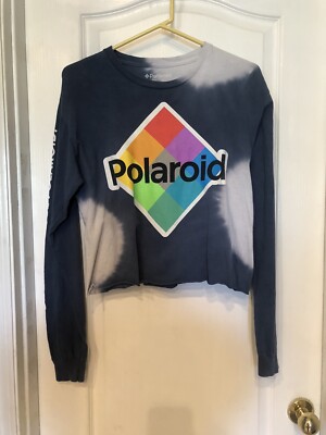 polaroid crop top sweatshirt