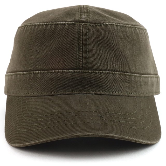Oversized Big 2XL Flat Top Army Style Cotton Military Cap FREE