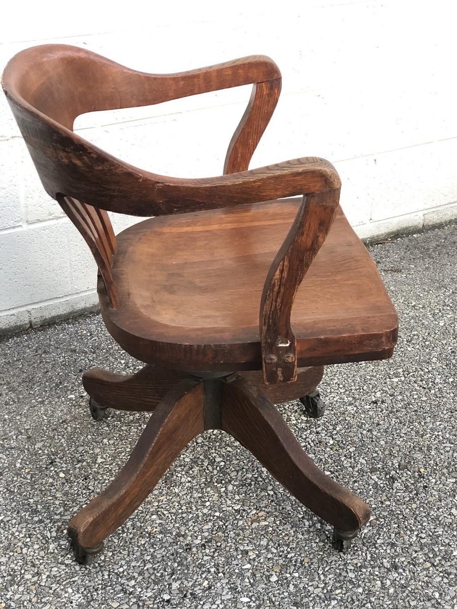 Sikes Chair Co Antique Solid Wood Desk Lawyer Doctor Banker