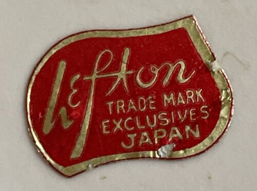 Lefton Planter Fruit Pattern Cream Brown Made In Japan Sticker #7503 - Picture 11 of 11