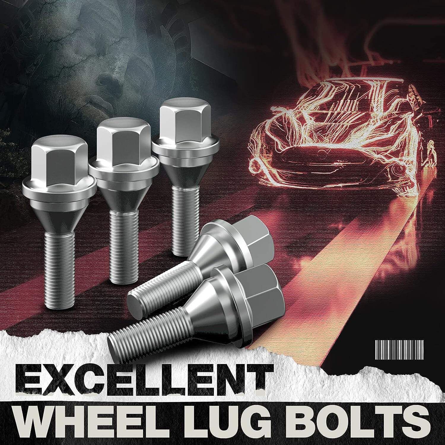 20pcs Wheel Lug Bolts Fits for 1522 Jeep Renegade Compass 68296586AA