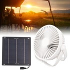 Solar Powered USB Fan Mini Air Ventilator for Greenhouse Outdoor Camping Travel