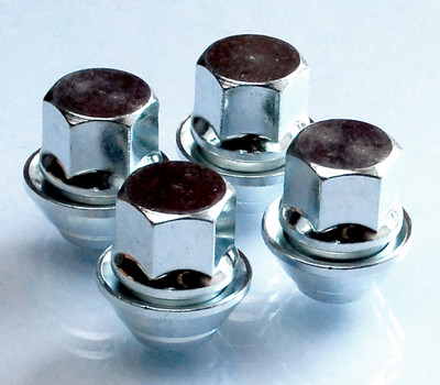 Silver Ford Taper Seat M12 X 1.5 19MM Hex OE Style Alloy Wheel Nuts for Original Alloy Wheels - Car Parts Warehouse