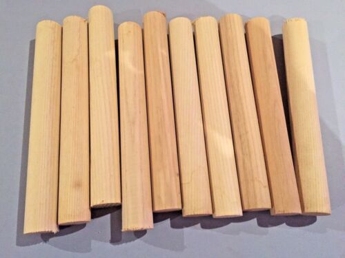 10 Wood Sticks ASH Wood Dowel Rods 1 x 5 3/8 Inch Unfinished Hardwood Dowels