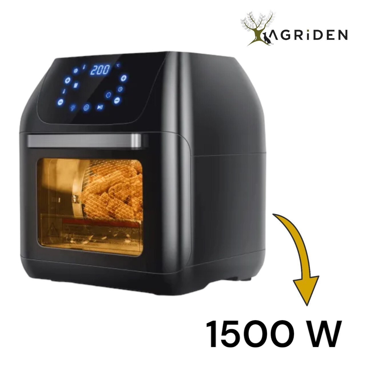FRIGGITRICE AD ARIA ELETTRICA MULTIFUNZIONE 1500 W CON ACCESSORI - AIGOSTAR