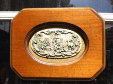 Vintage 3D Relief Molded Art Decor Wall Hanging "Concert in the Park" Victorian