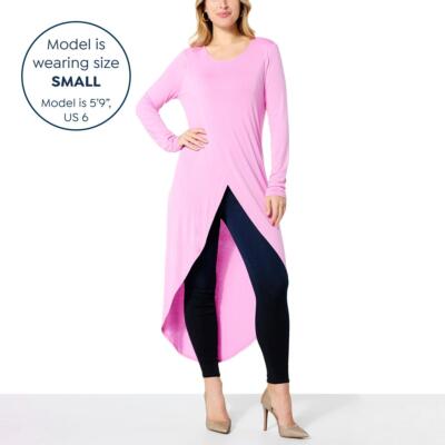 G by Giuliana Black Label EcoLuxe Tulip Hem Drama Top