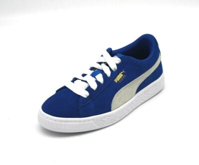 Puma Suede Junior Unisex shoe Casual 355110-02 Snorkel Blue- White | eBay