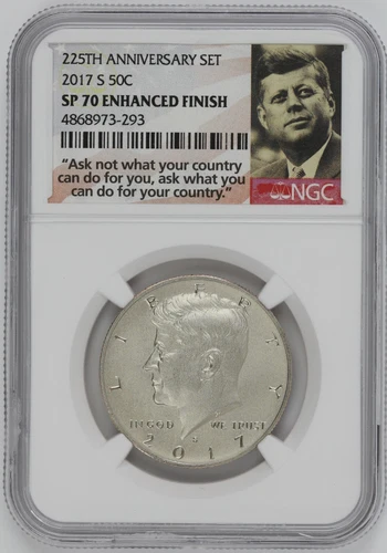2017-S Kennedy Half Dollar NGC SP70 Enhanced Finish 50c