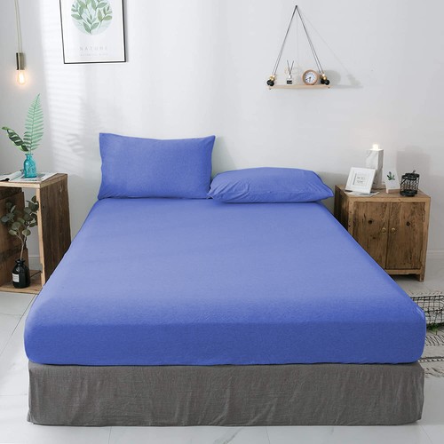 Extra Deep 30cm JERSEY Cotton Fitted Sheets Bed Single Double Super
