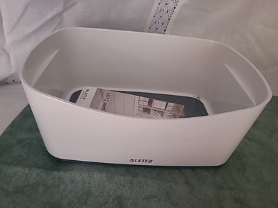Leitz MyBox Aufbewahrungsschale, perlweiß /grau, Wasserabweisend, WOW, 25x10x16 