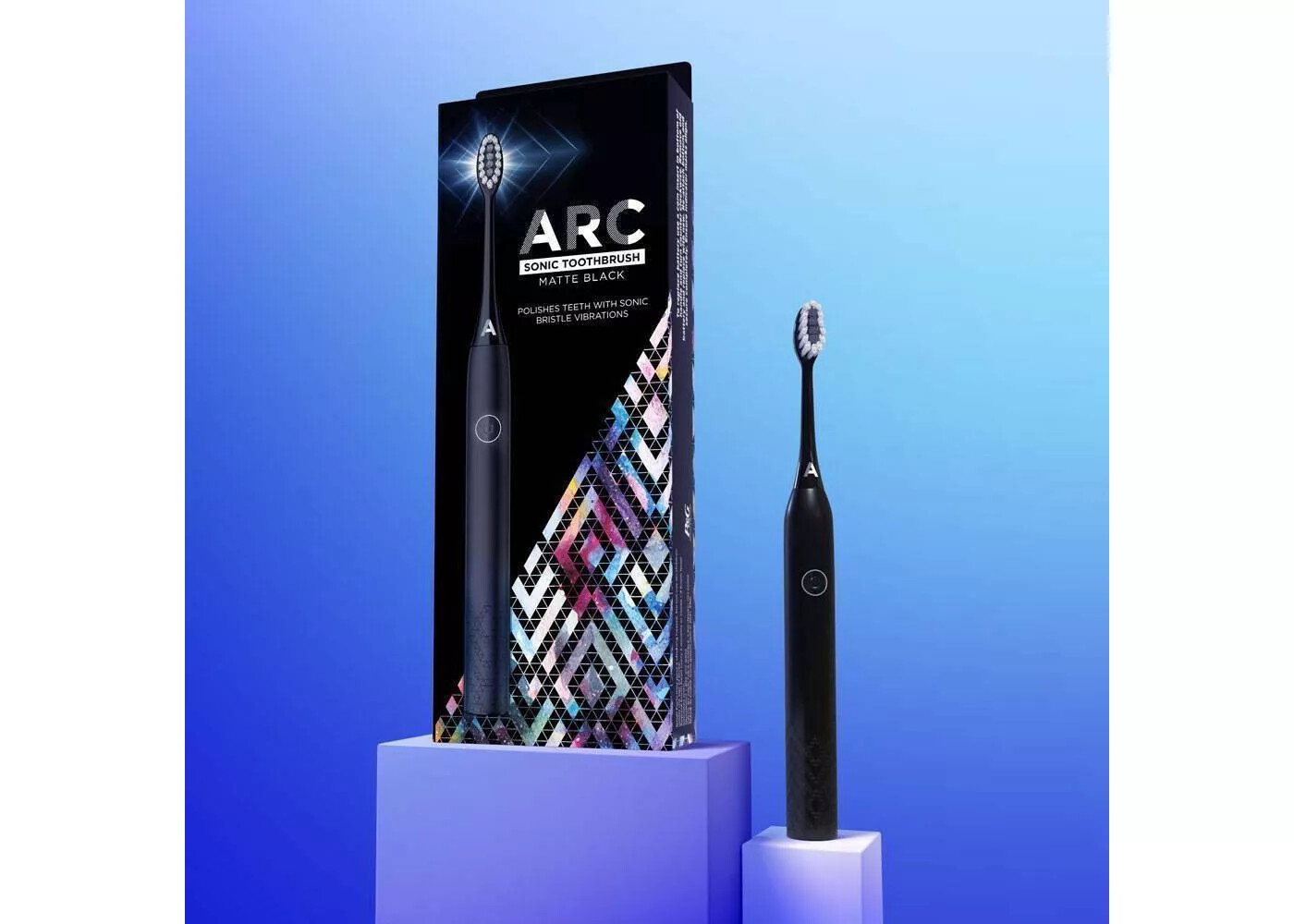 ARC Metal Sonic Power Toothbrush Matte Black + Travel Case eBay