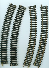 VINTAGE 16 PIECES ATLAS 18"R CURVE SNAP TRACK HO (T298) MADE IN USA BRASS