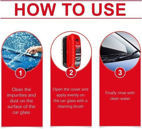Homonth Automotive Oil Film Cleaning Brush for Windshield Glass Coating 120ml - Picture 2 of 9