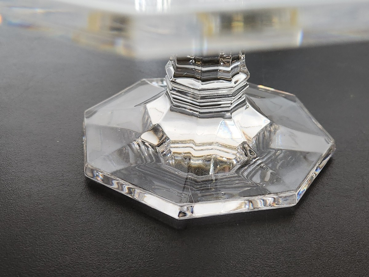Tiffany & Co. Windham Clear Crystal Octagon Cake Stand Pedestal NO