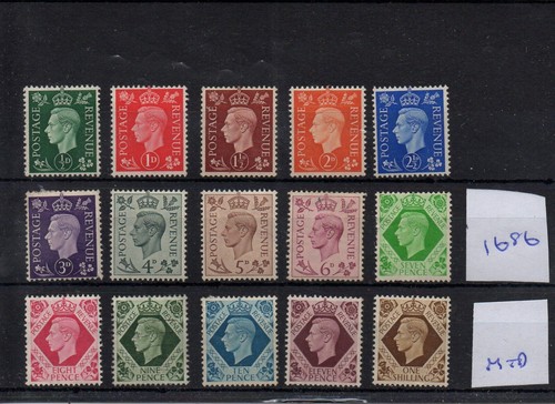GB - George V1 (1686) 1937 Definitives - full set - mounted mint