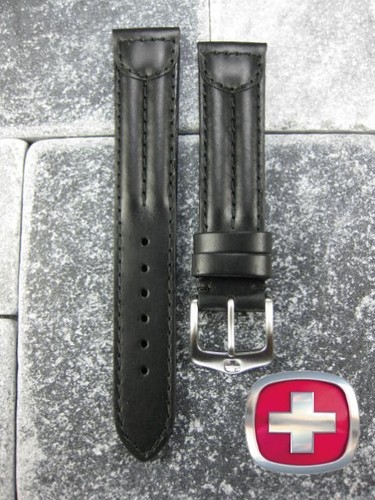 Nuovo cinturino orologio 18 mm WENGER SWISS esercito cinturino in pelle Victorinox nero marrone 18 - Foto 7 di 14