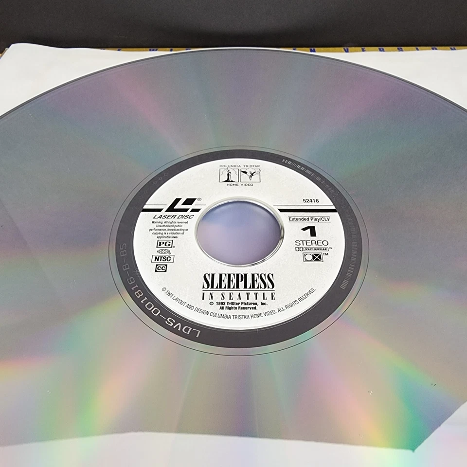 Sleepless In Seattle Laserdisc LD Movie Deluxe Widescreen Tom Hanks Meg Ryan - Imagem 4 de 4