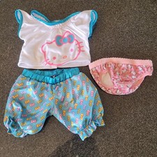 Build A Bear Hello Kitty Clothes Pajamas PJs Sanrio Sleep Set w/ Panties / Read