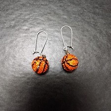 Basketball earrings