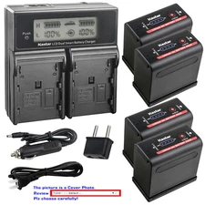 Kastar Battery LCD Dual Fast Charger for BP-970G & Canon XL-2 XM1 XM2 XV1 XV2