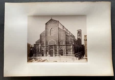 large photo San Petronio basilica Bologna Italia Italy foto by Sommer ca 1875